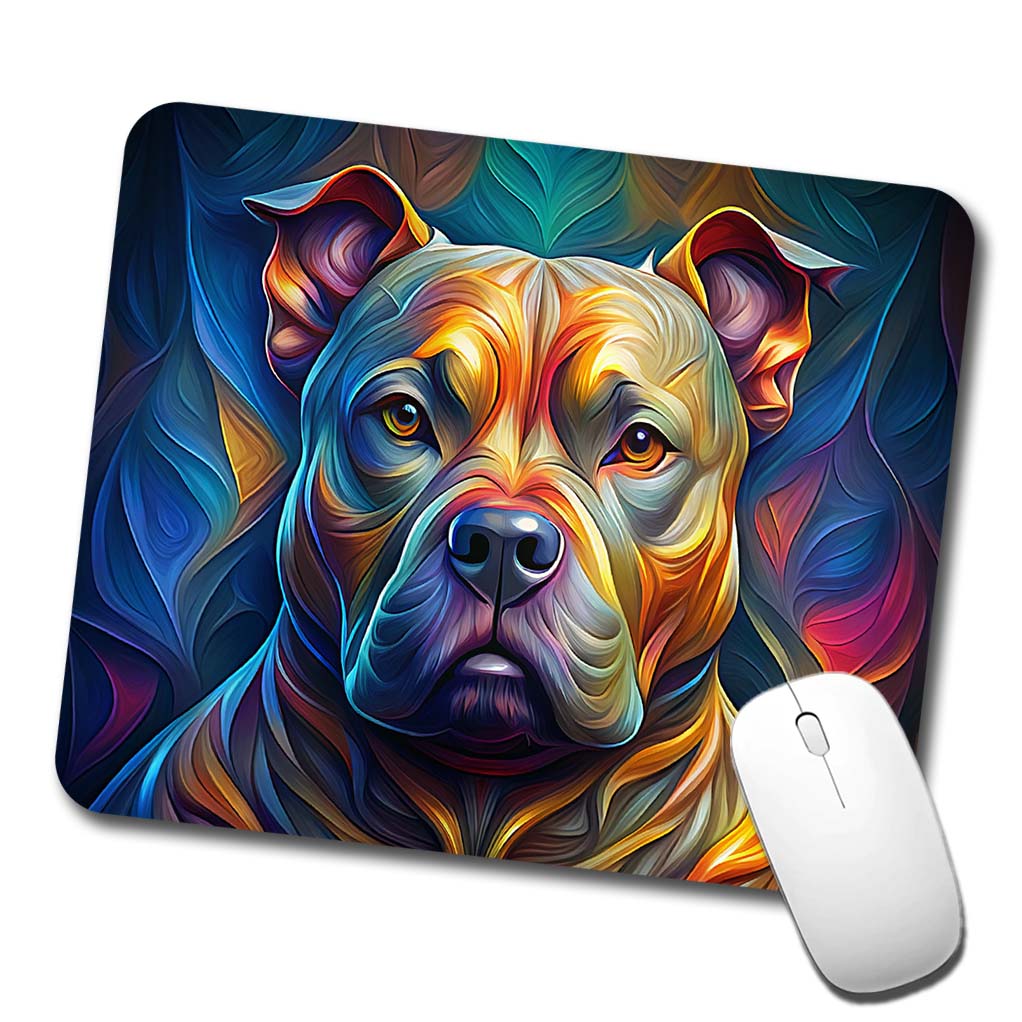 Staffordshire Bull Terrier Staffy Dog Abstract Stylized Art Low Profile Mouse Pad Mat