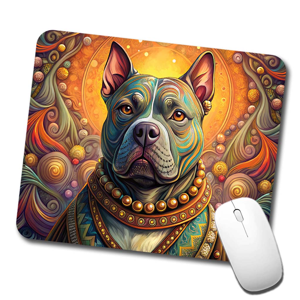 Staffordshire Bull Terrier Staffy Dog French Bohemian Art Low Profile Mouse Pad Mat