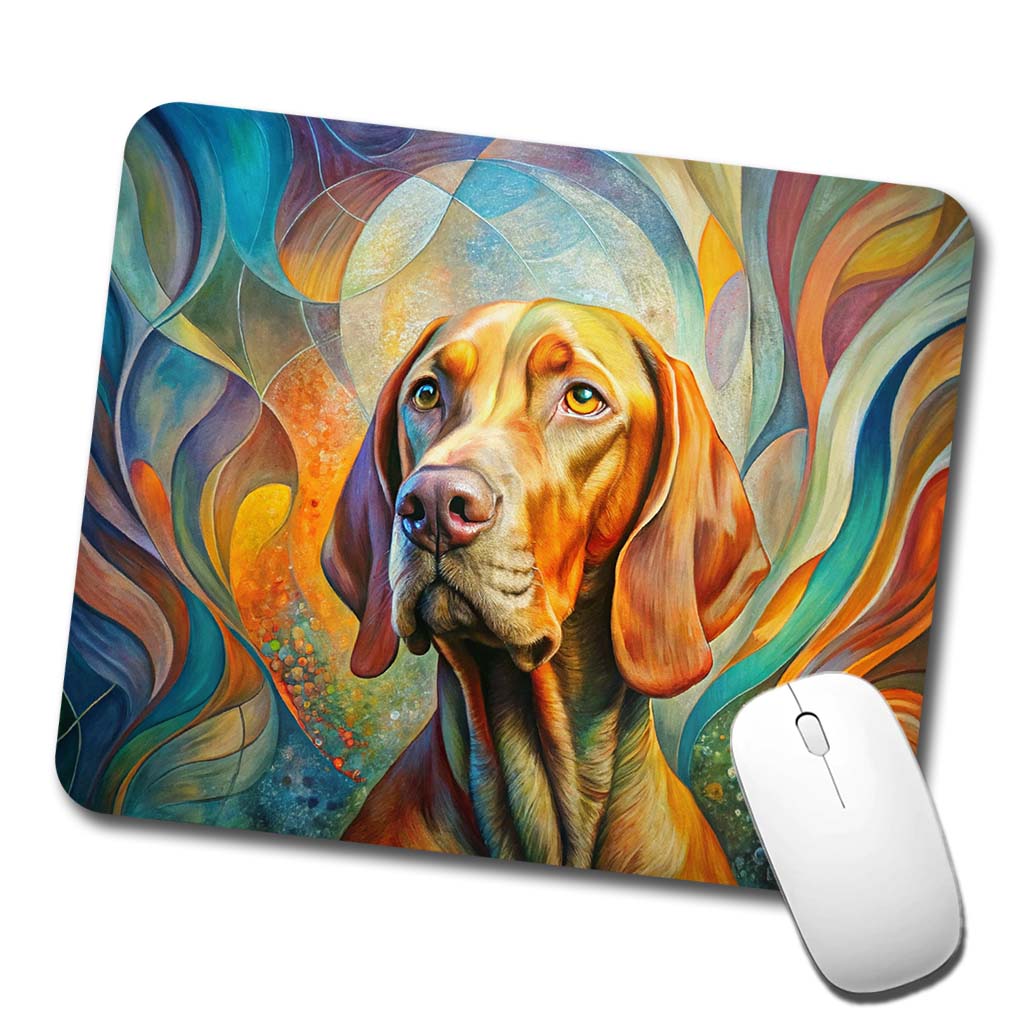 Vizsla Dog Abstract Art Low Profile Mouse Pad Mat