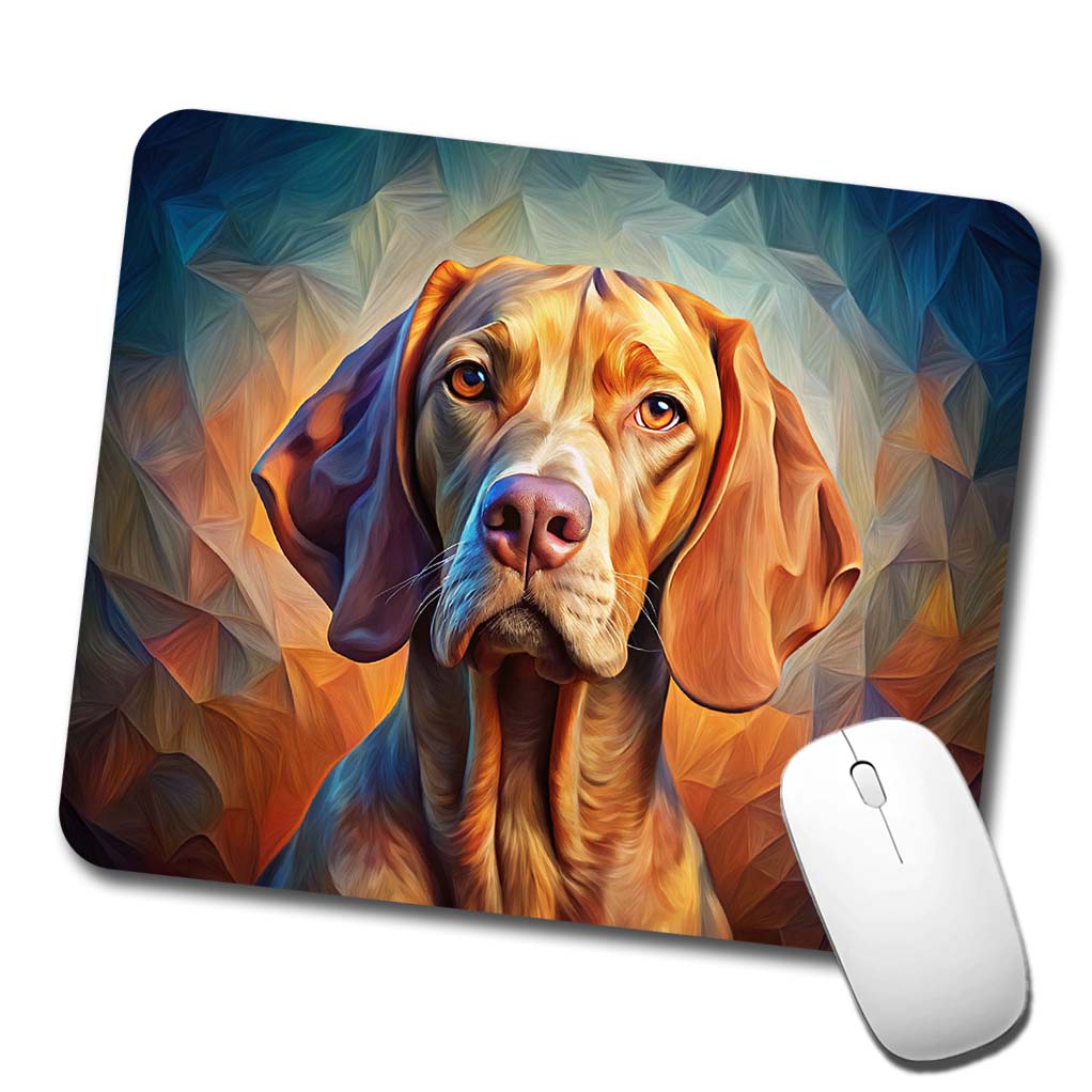 Vizsla Dog Abstract Stylized Art Low Profile Mouse Pad Mat