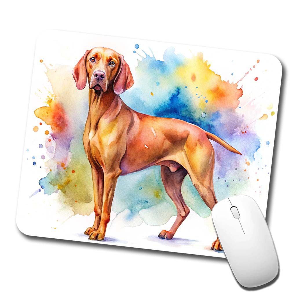 Vizsla Dog Watercolor Style Low Profile Mouse Pad Mat