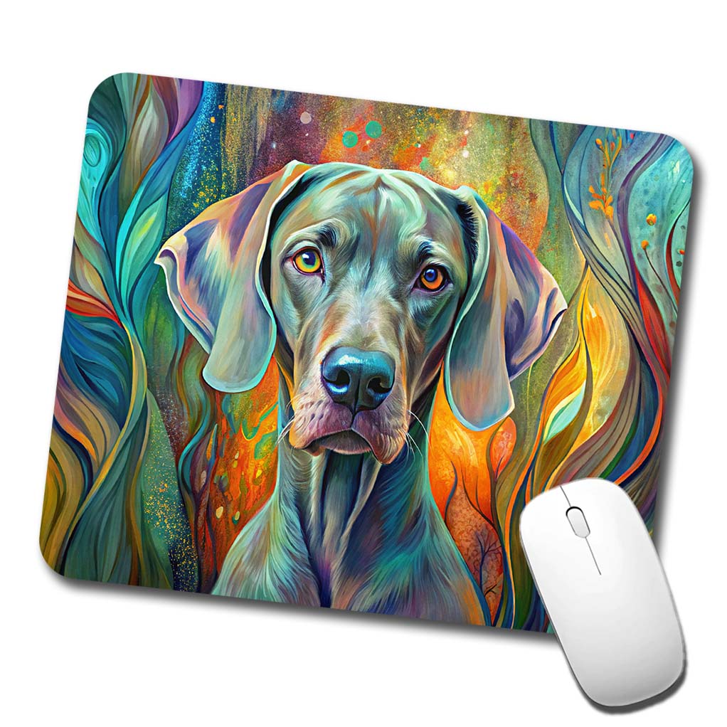 Weimaraner Dog Abstract Art Low Profile Mouse Pad Mat