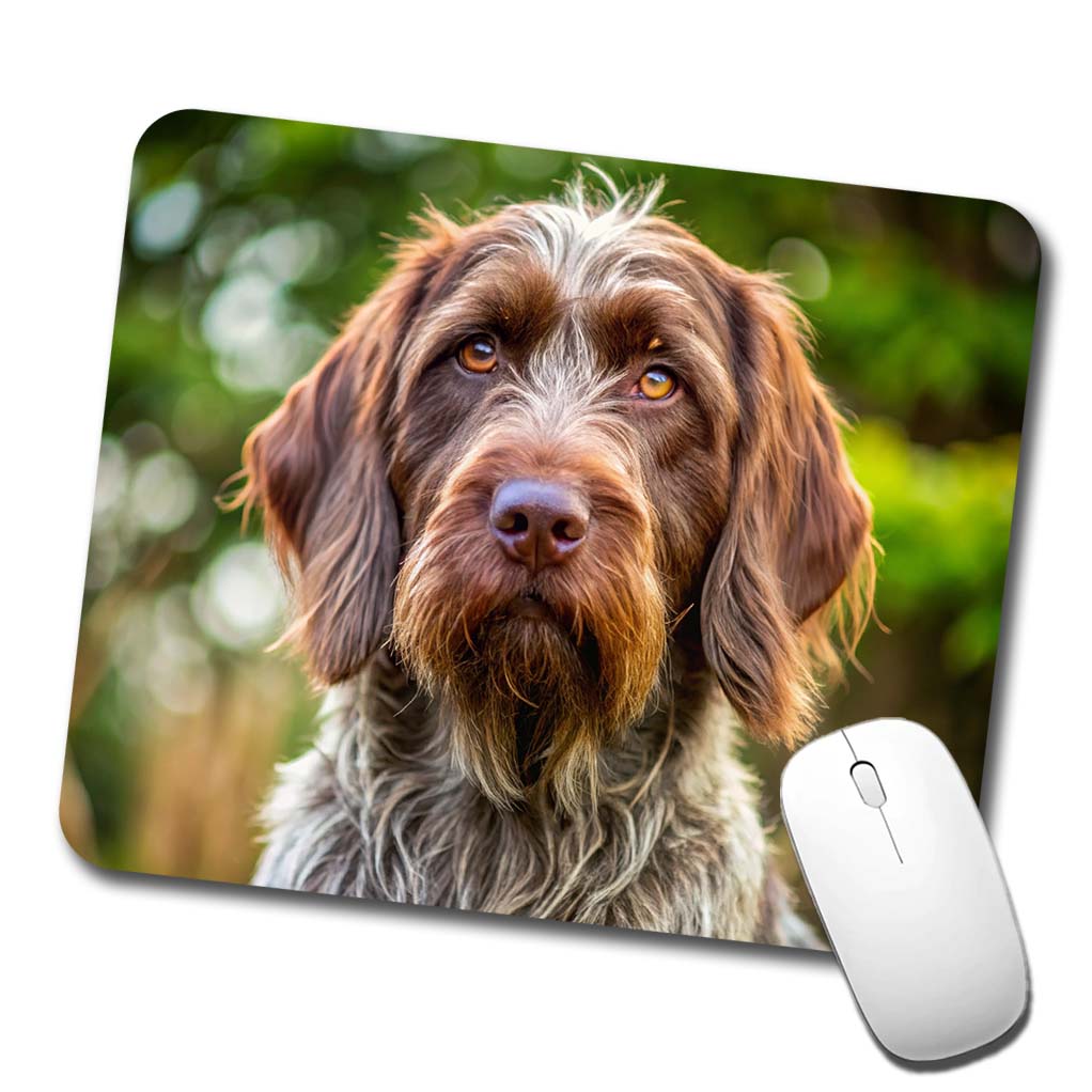 Wirehaired Pointing Griffon Dog Photo Low Profile Mouse Pad Mat