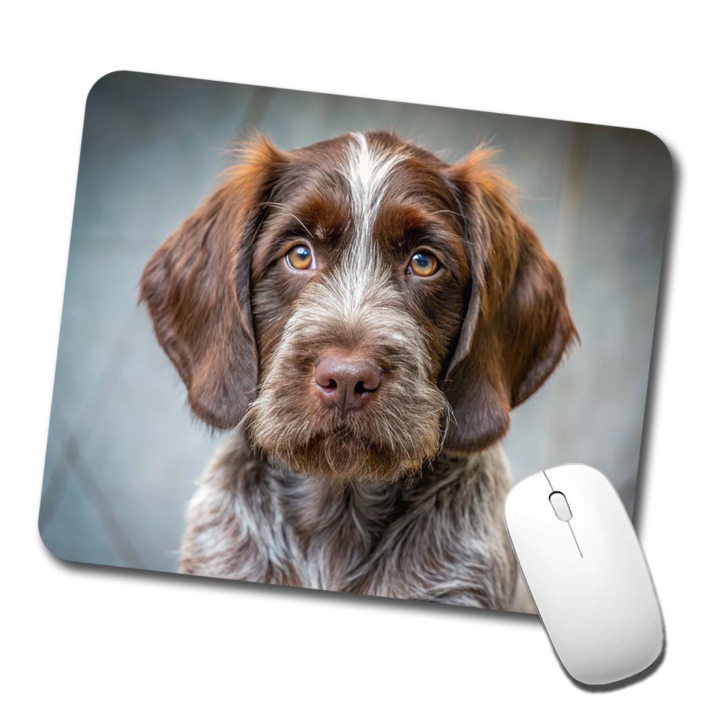 Wirehaired Pointing Griffon Dog Puppy Photo Low Profile Mouse Pad Mat