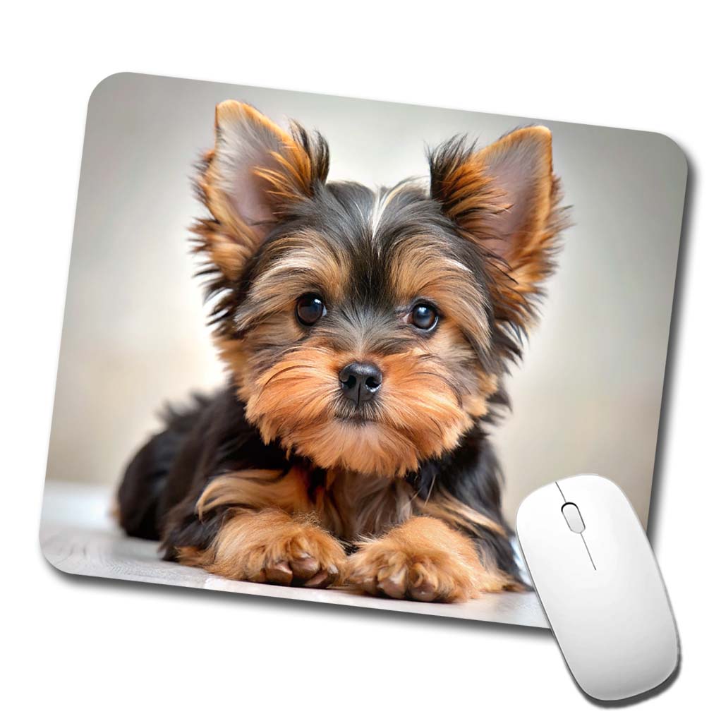 Yorkshire Terrier Yorkie Dog Puppy Photo Low Profile Mouse Pad Mat