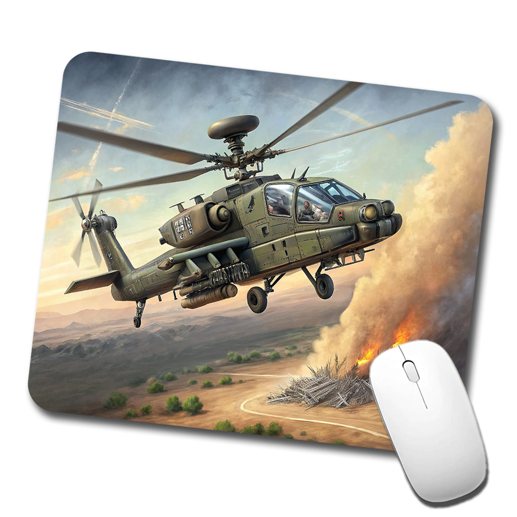Apache AH-64 Attack Helicopter US Army Low Profile Mouse Pad Mat