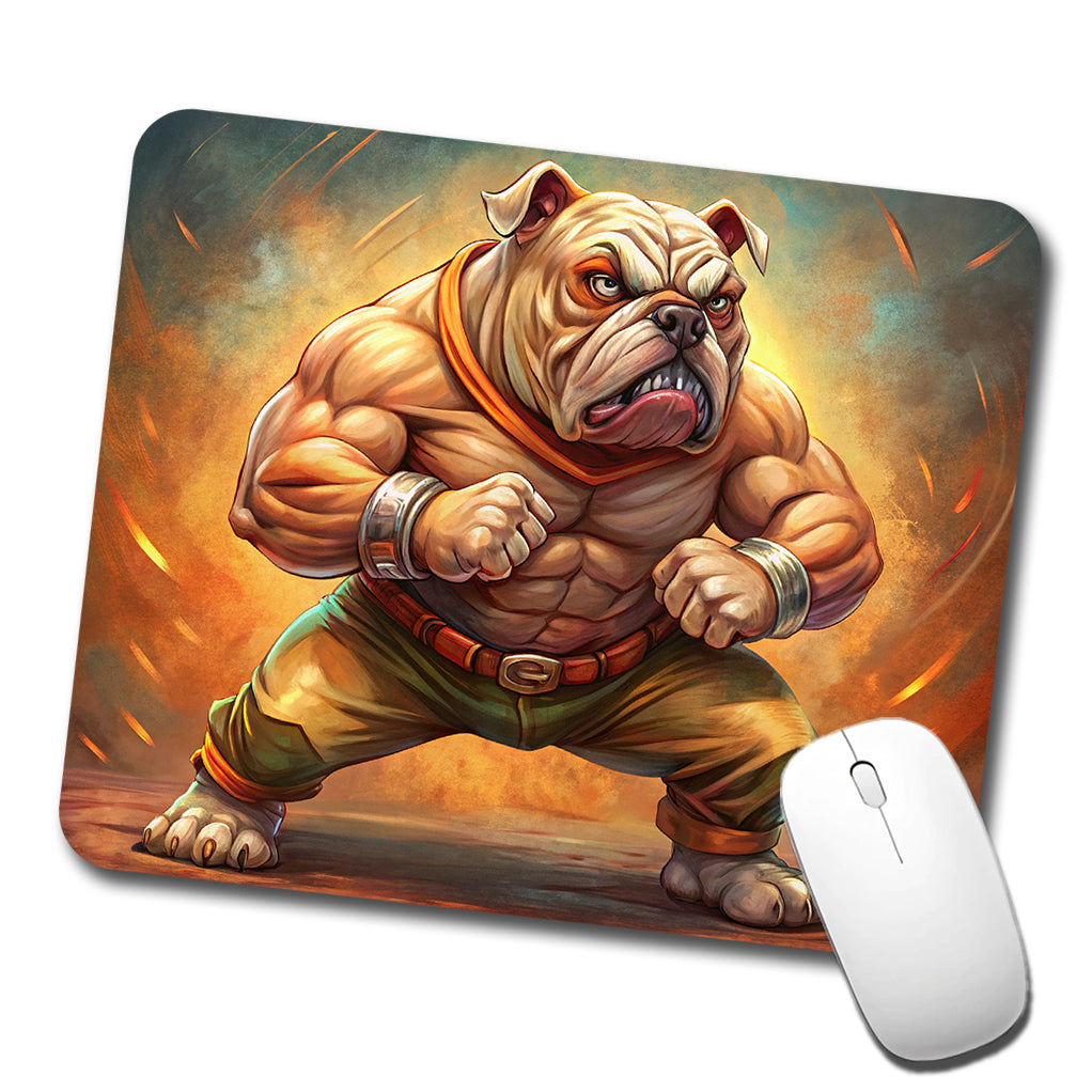 Fighting Mad Bulldog Low Profile Mouse Pad Mat