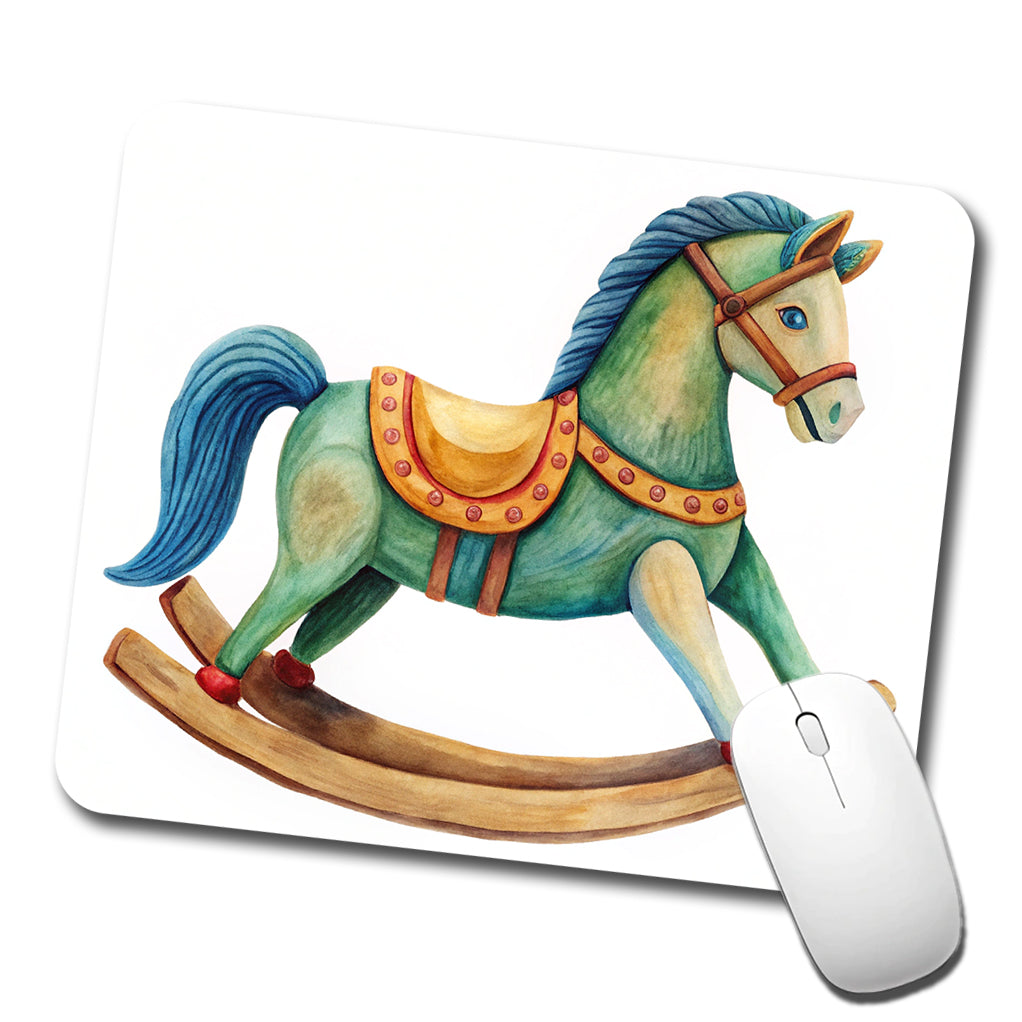 Rocking Horse For A Boy Low Profile Mouse Pad Mat