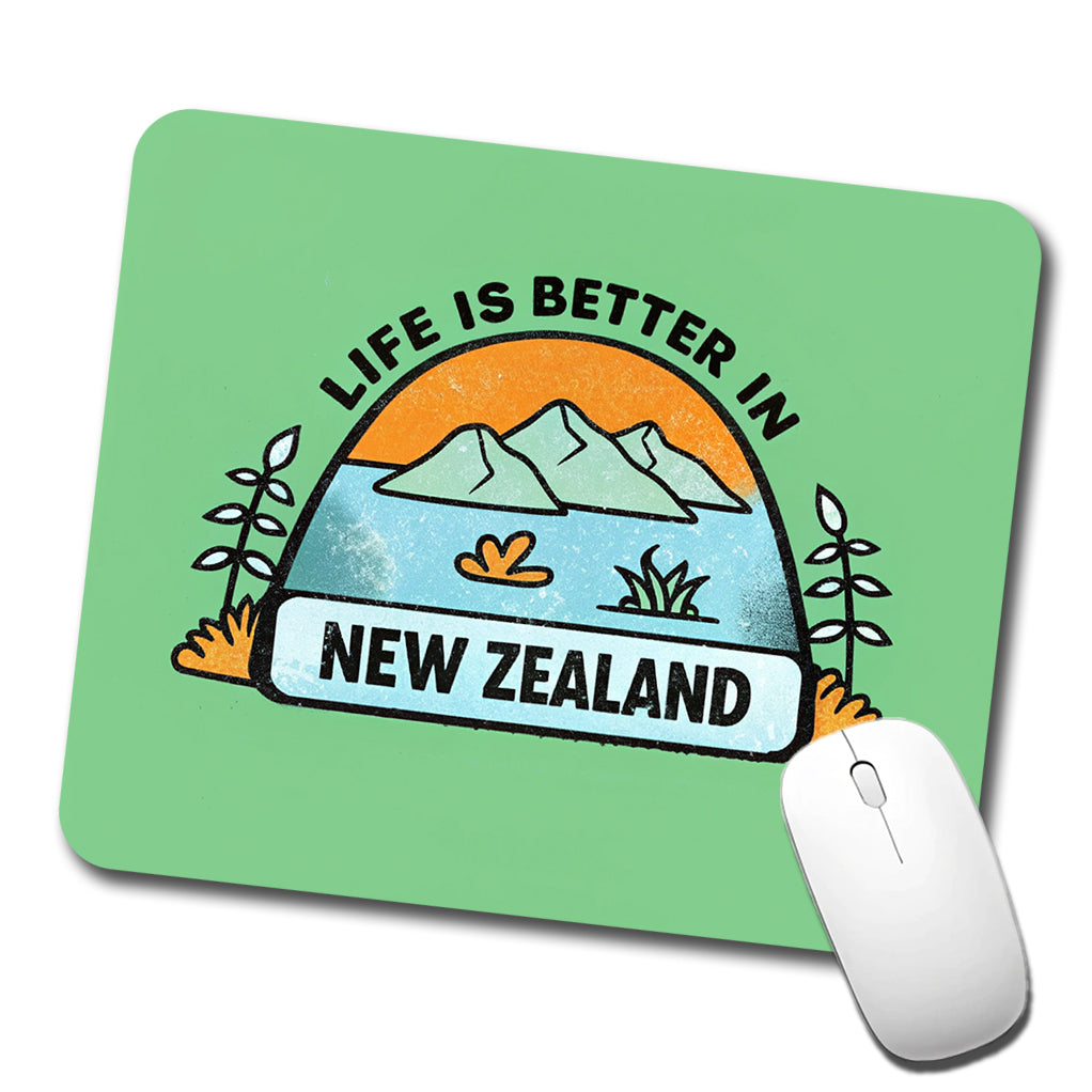Life Is Better In New Zealand Low Profile Mouse Pad Mat