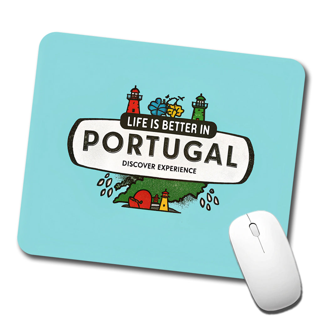 Life Is Better In Portugal Low Profile Mouse Pad Mat