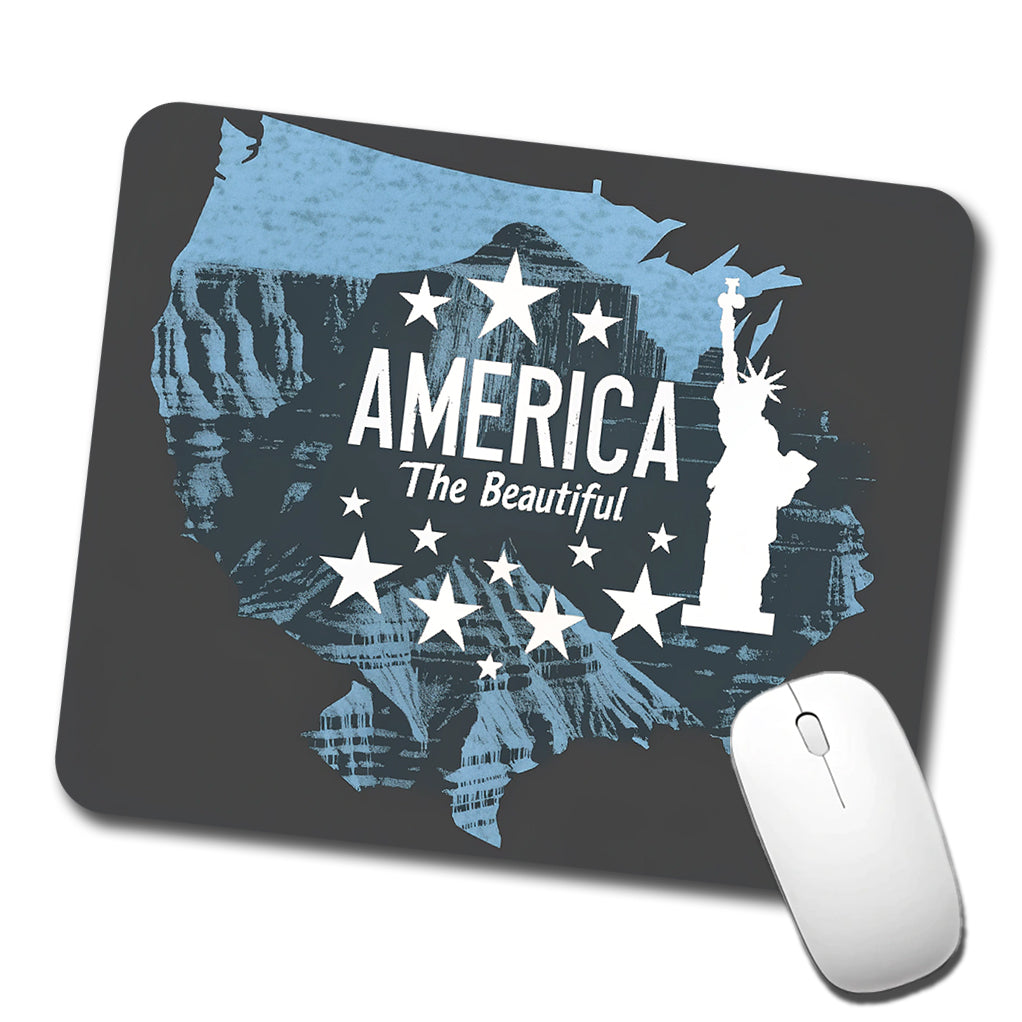 America The Beautiful United States USA Patriotic Statue of Liberty Low Profile Mouse Pad Mat