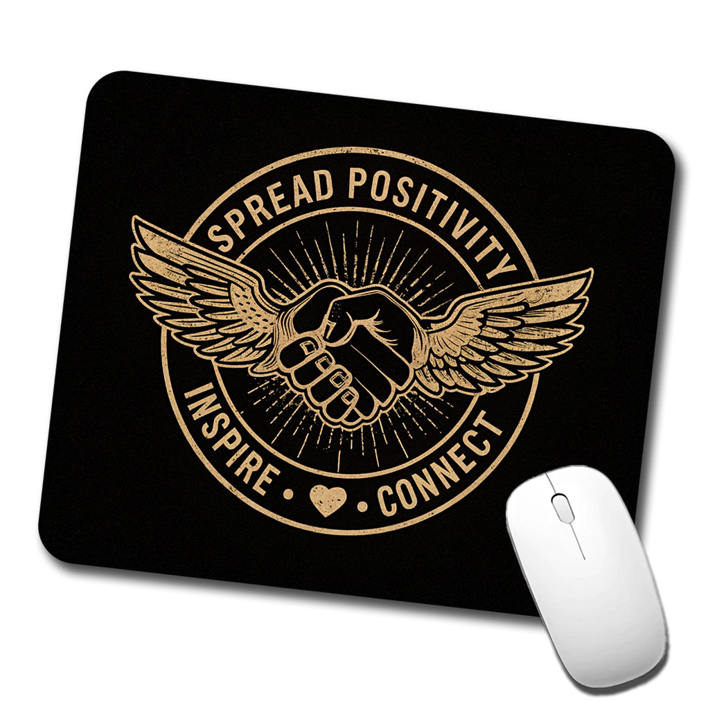 Spread Positivity Black Tan Low Profile Mouse Pad Mat