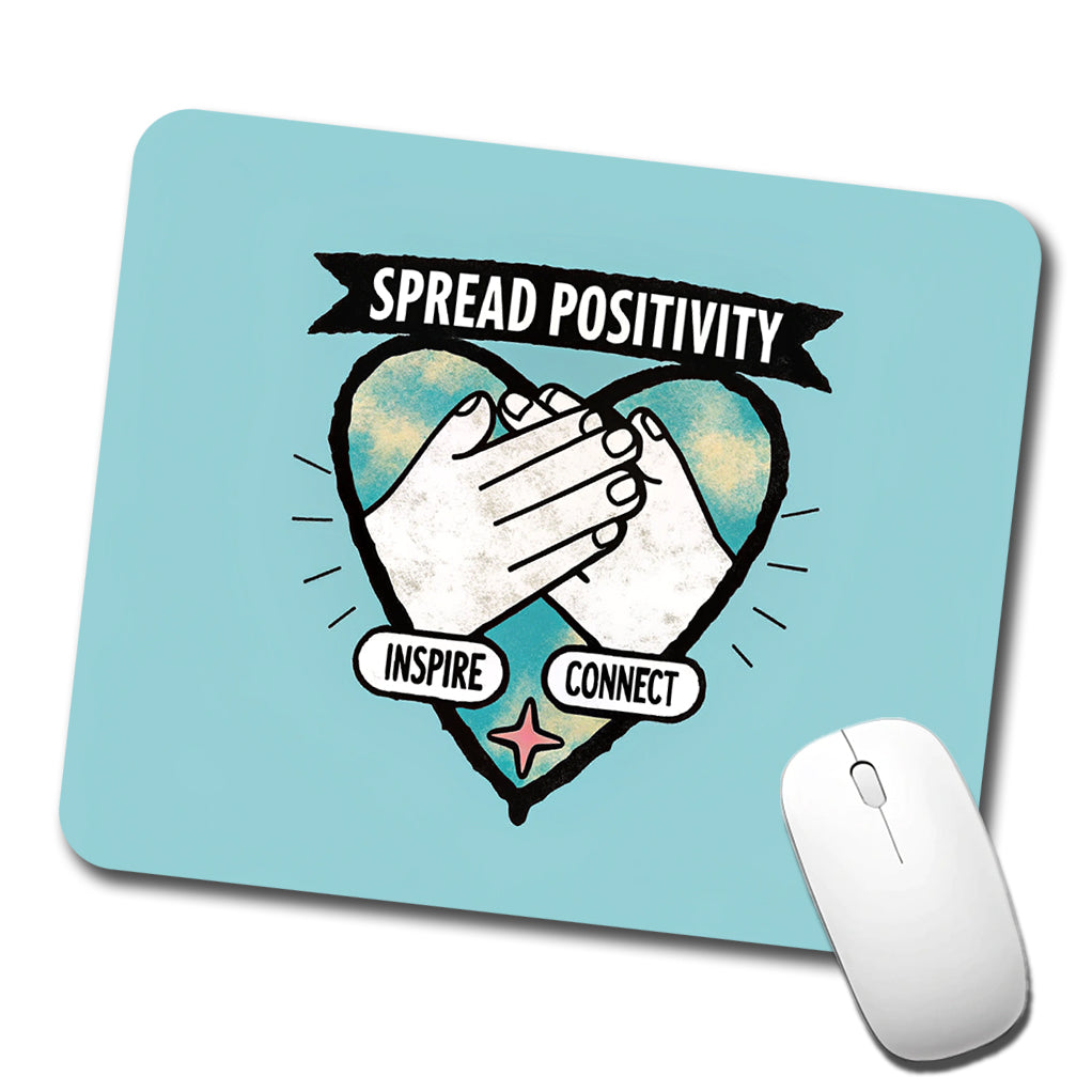 Spread Positivity Blue Low Profile Mouse Pad Mat