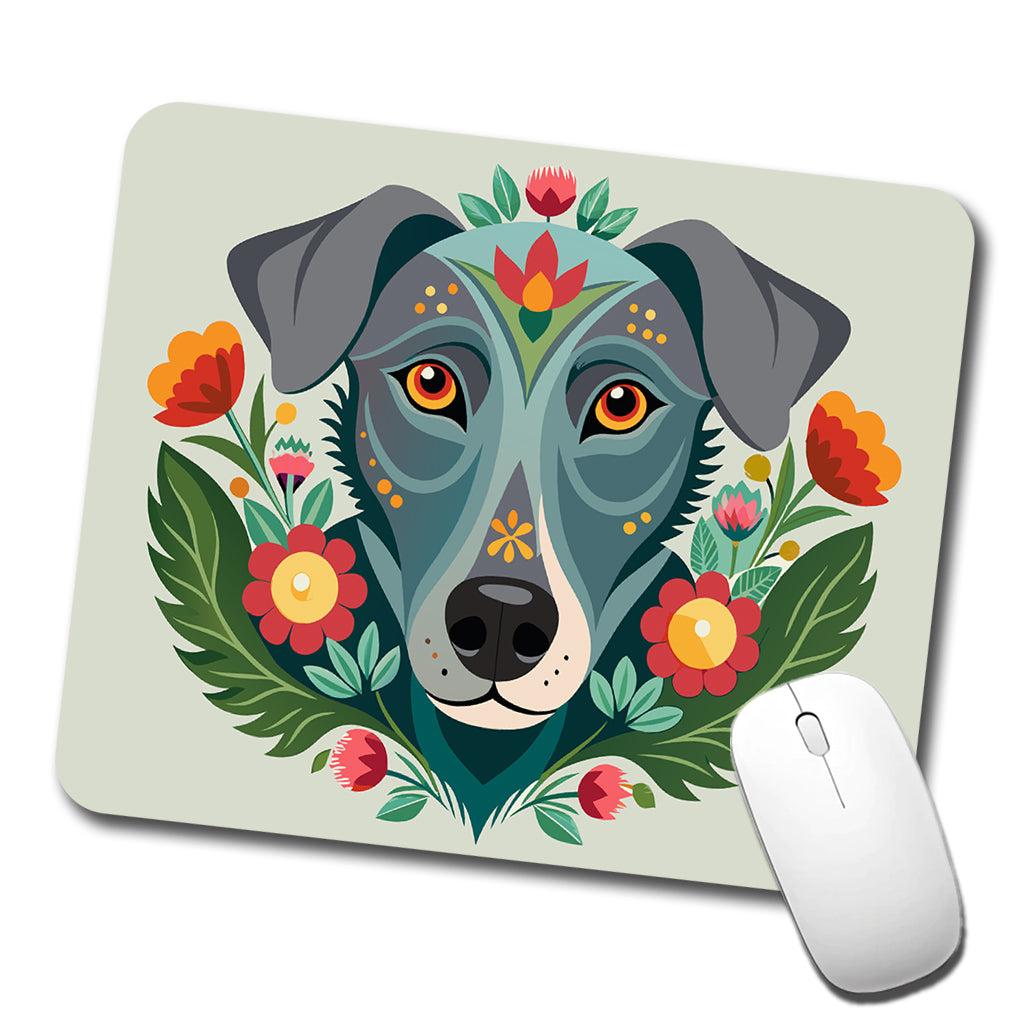 Weimador Head Floral Motif Low Profile Mouse Pad Mat
