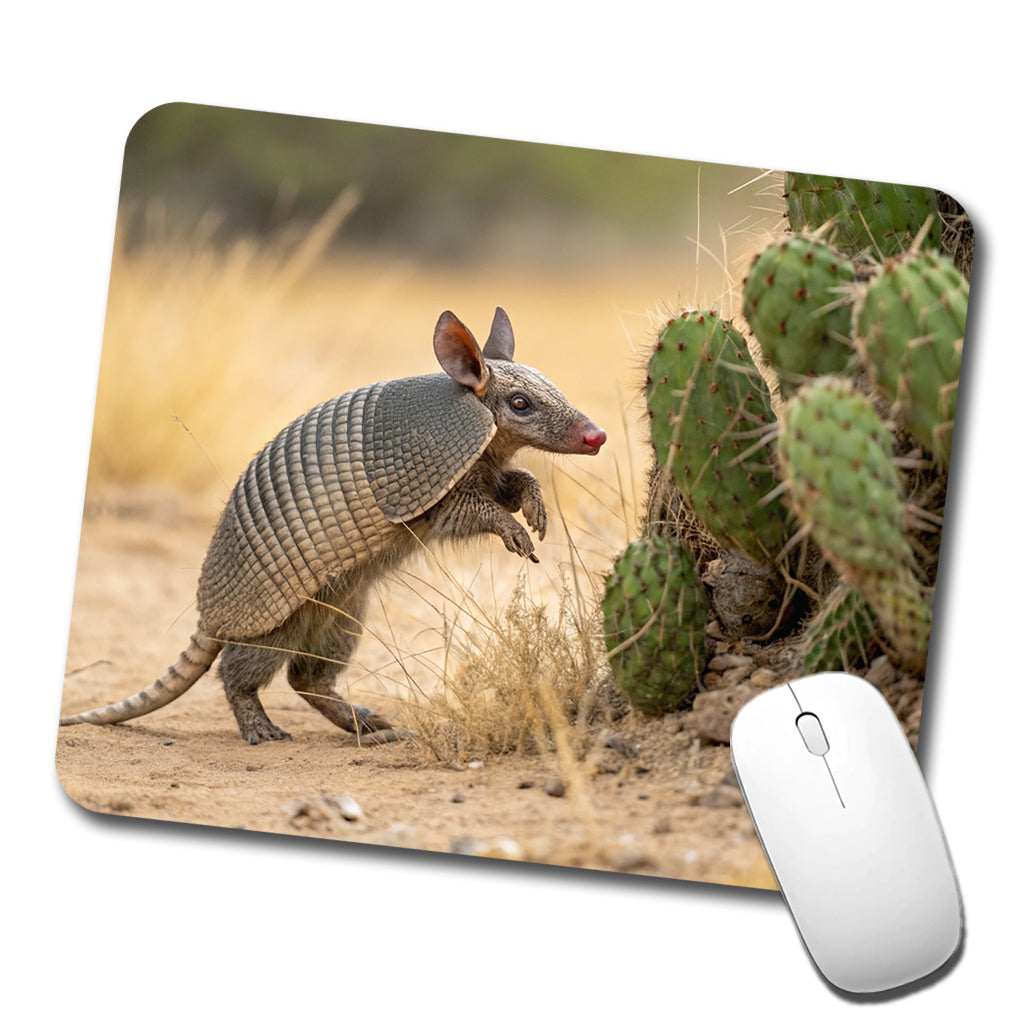 Armadillo In Desert Low Profile Mouse Pad Mat