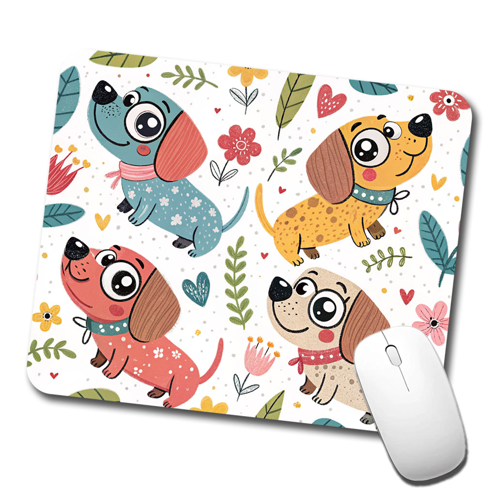 Kawaii Sweet Dogs Low Profile Mouse Pad Mat