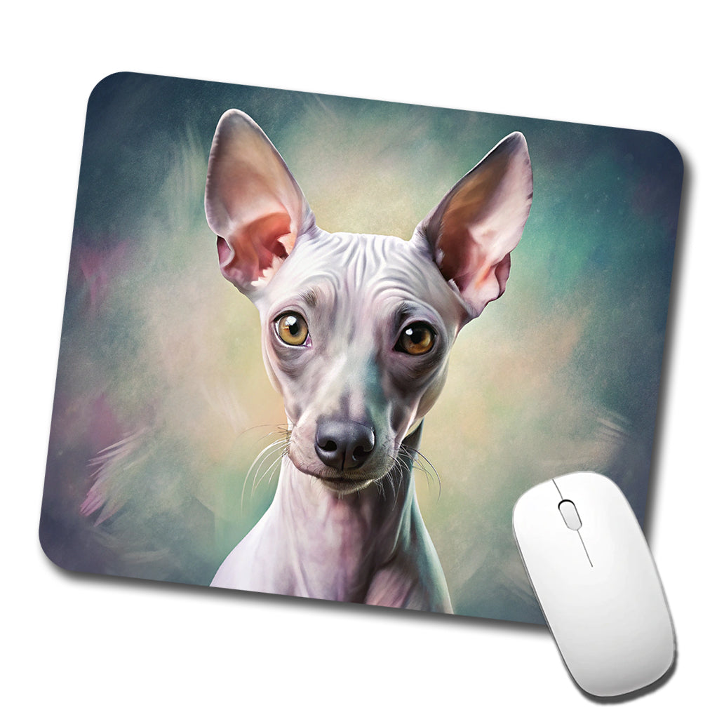 American Hairless Terrier Dog Illustration Low Profile Mouse Pad Mat