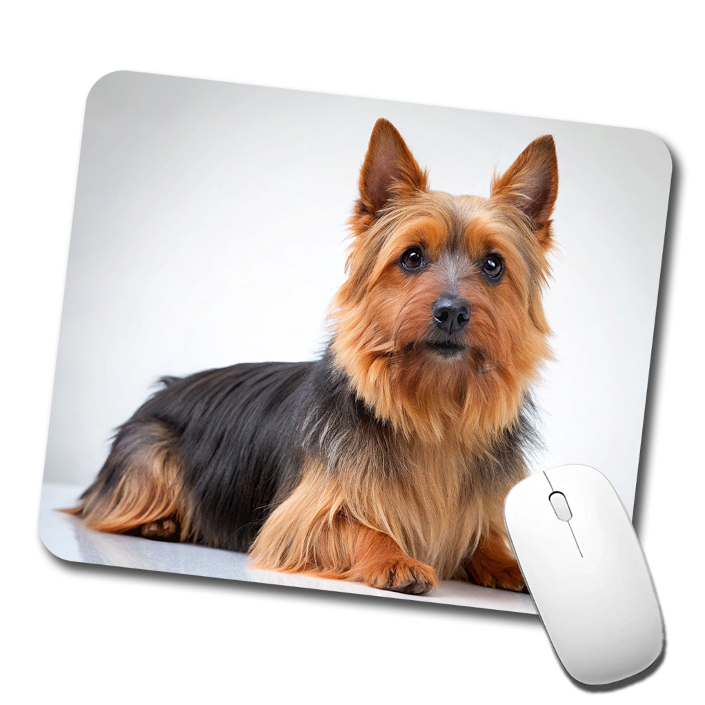 Australian Terrier Dog Photo Low Profile Mouse Pad Mat