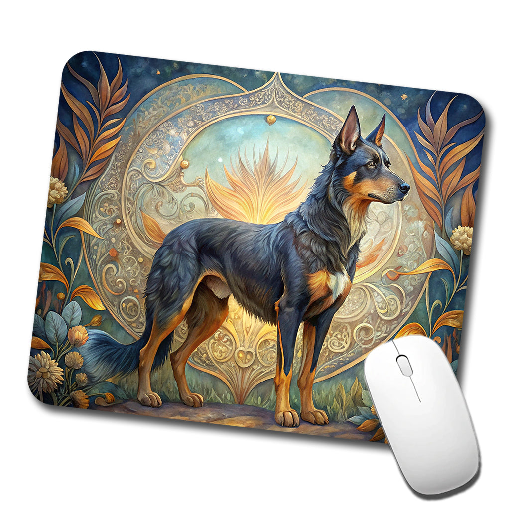 Beauceron Dog Art Nouveau Low Profile Mouse Pad Mat