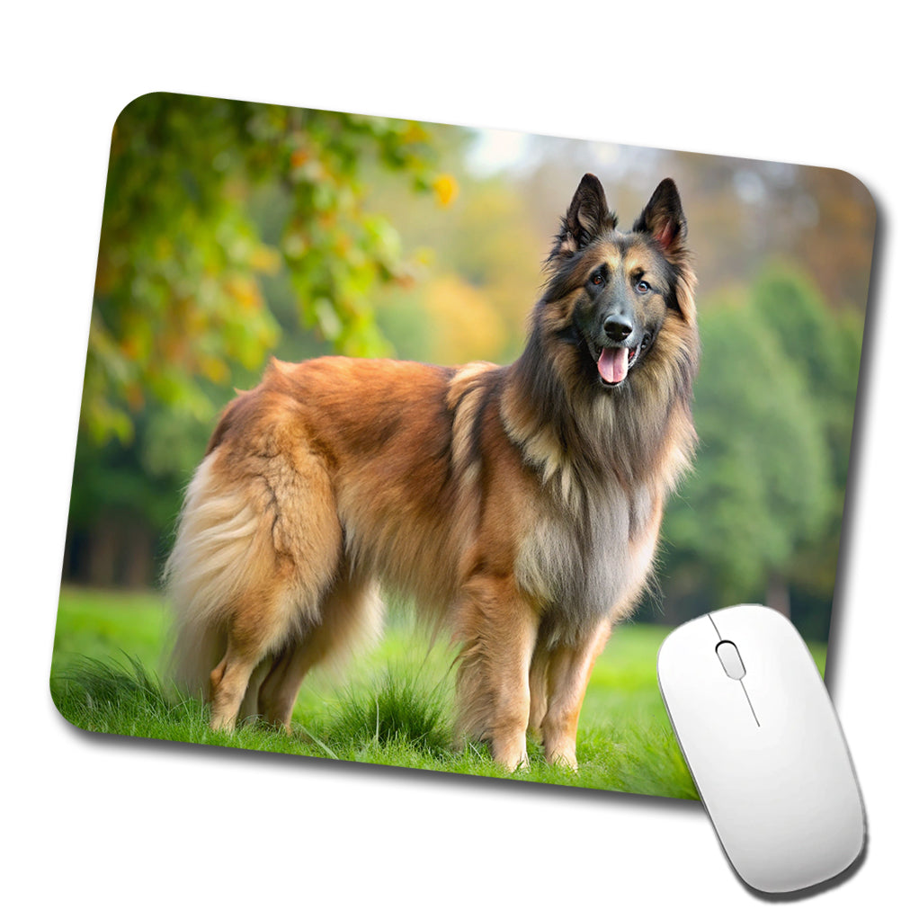 Belgian Tervuren Dog Photo Low Profile Mouse Pad Mat