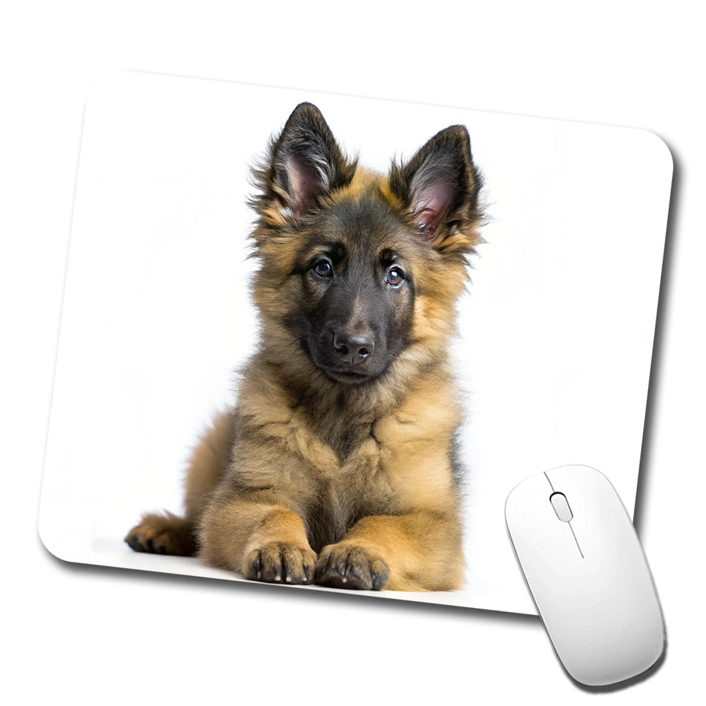 Belgian Tervuren Dog Puppy Photo Low Profile Mouse Pad Mat