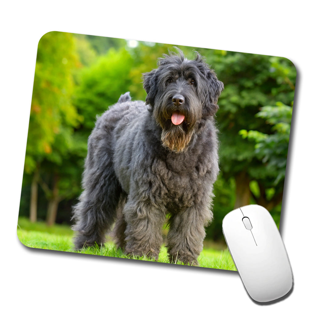 Bouviers Des Flandres Dog Photo Low Profile Mouse Pad Mat