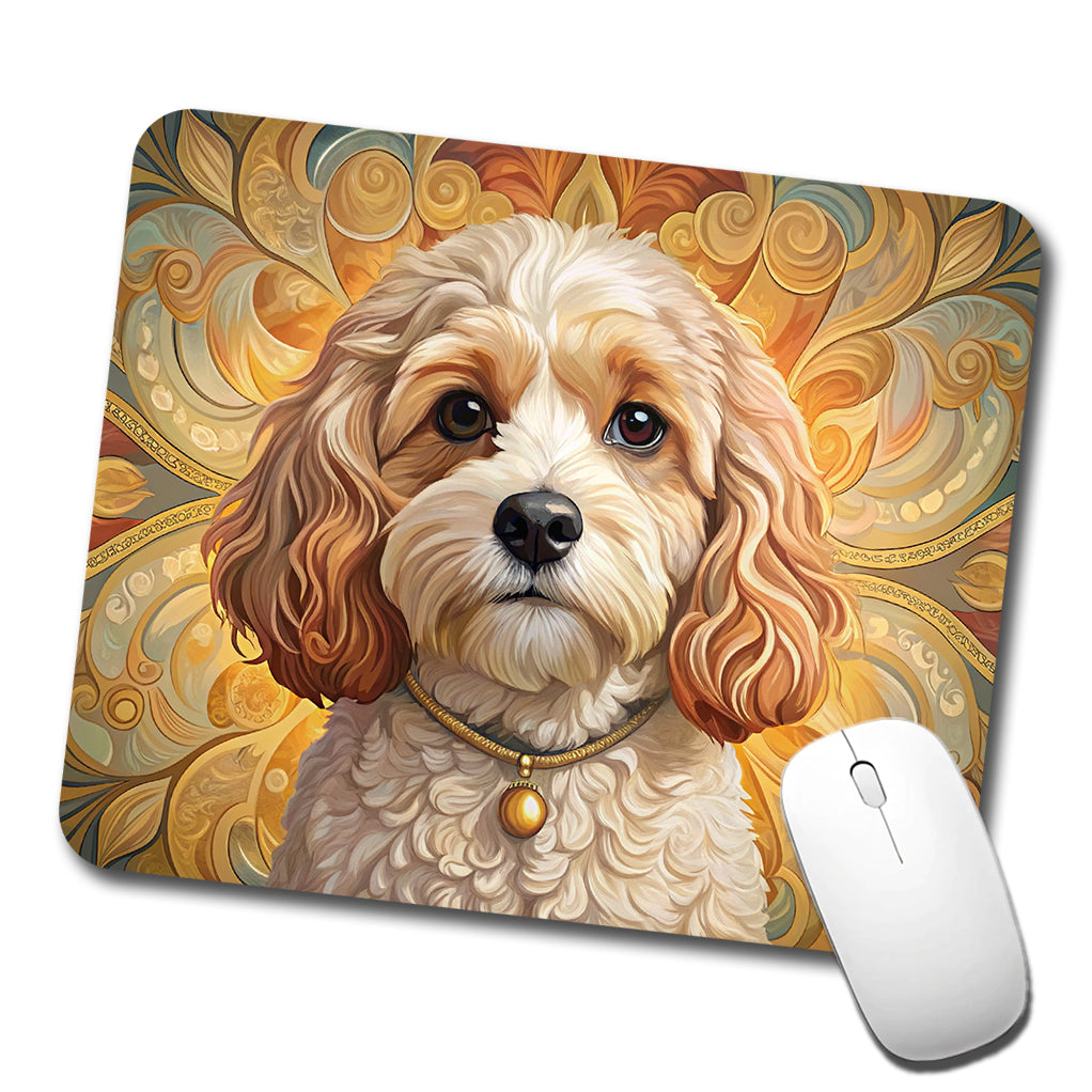 Cavachon Dog Art Nouveau Low Profile Mouse Pad Mat