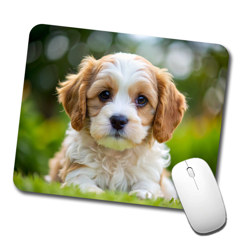 Cavachon Dog Puppy Photo Low Profile Mouse Pad Mat