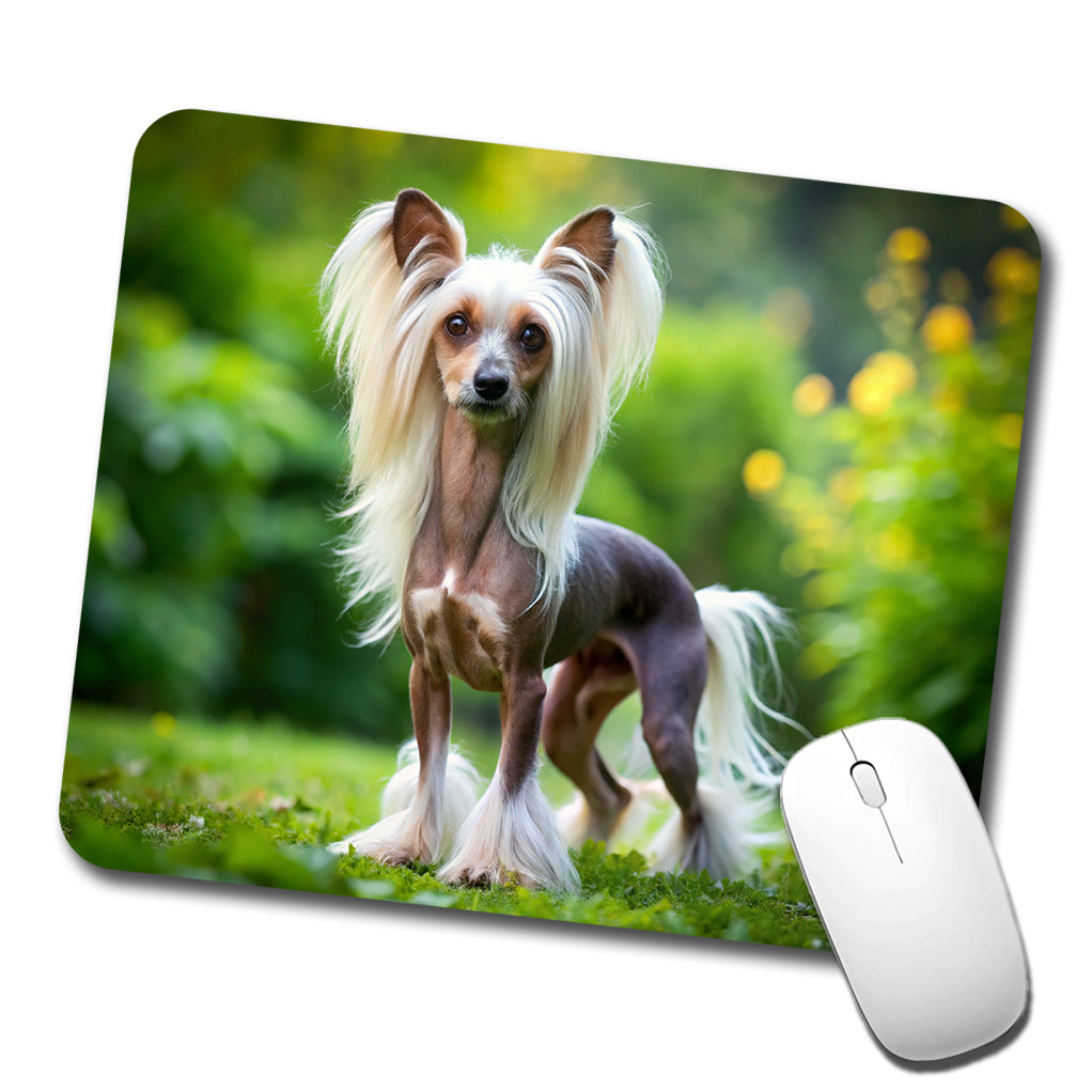 Chinese Crested Dog Photo Low Profile Mouse Pad Mat