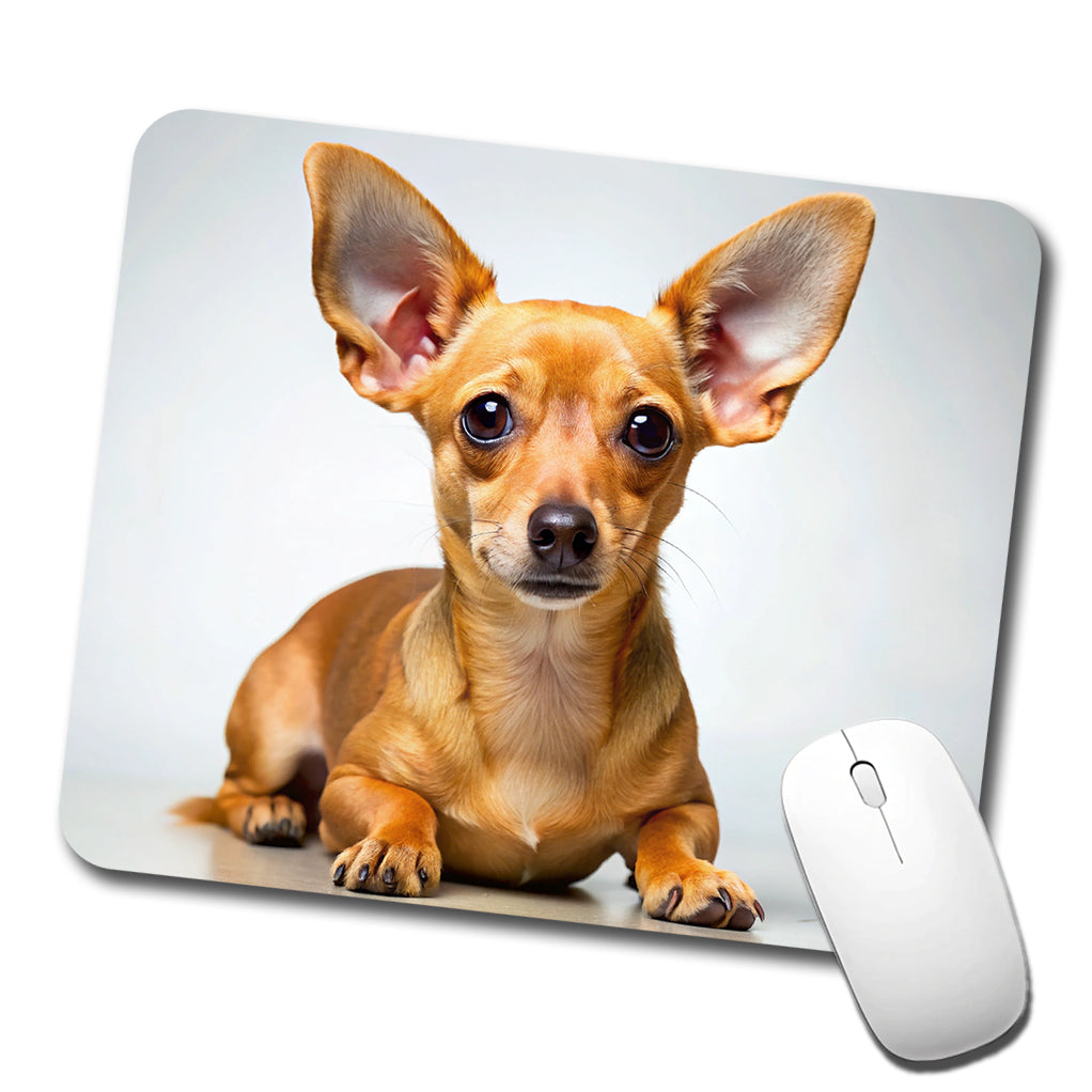 Chiweenie Dog Photo Low Profile Mouse Pad Mat