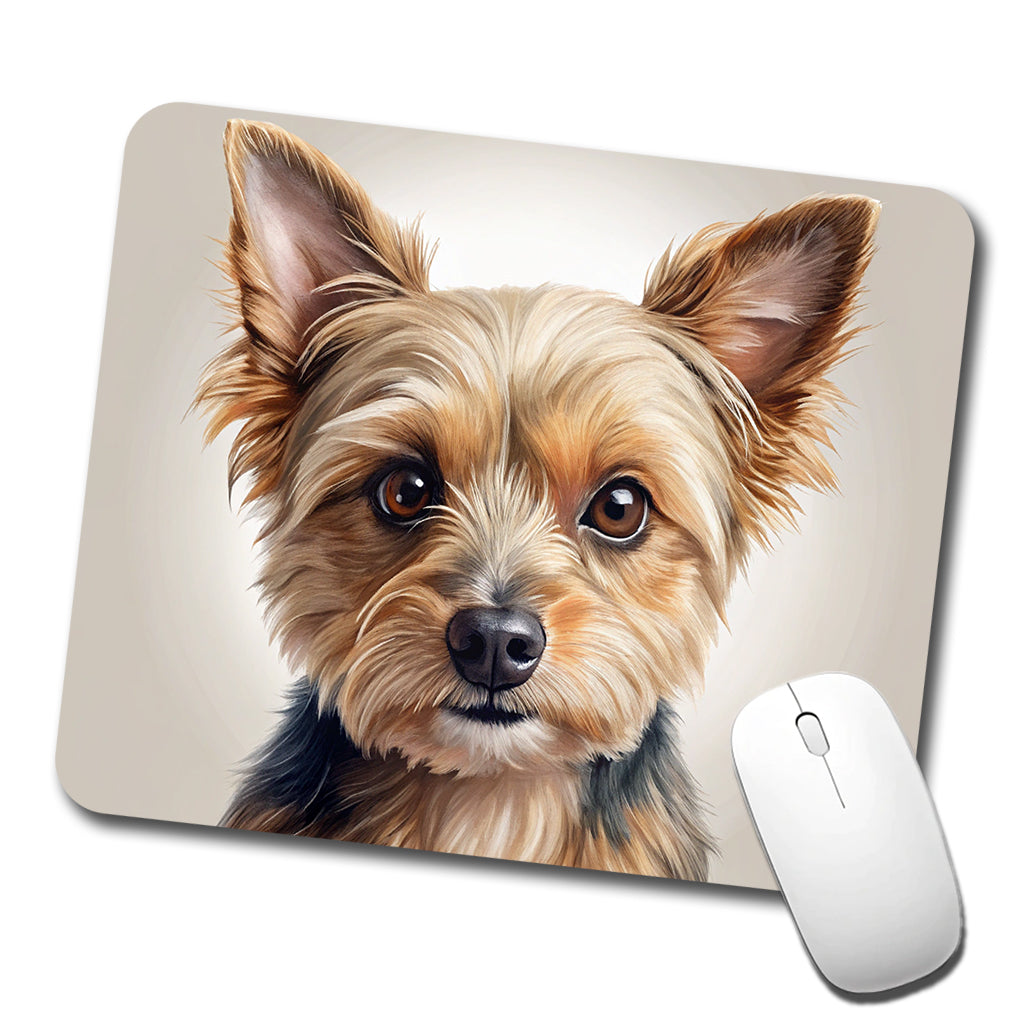 Chorkie Dog Illustration Low Profile Mouse Pad Mat