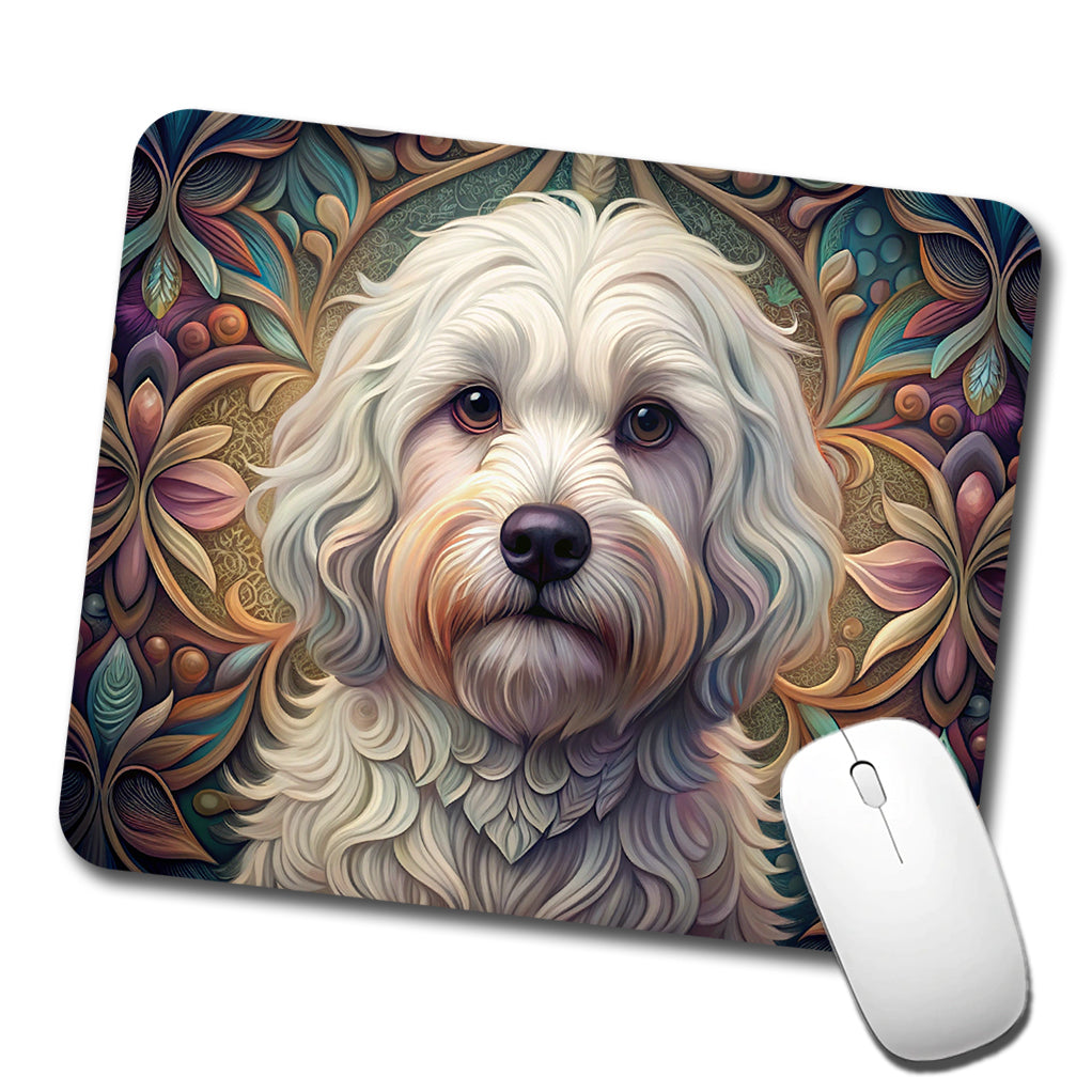 Coton De Tulear Dog Art Nouveau Low Profile Mouse Pad Mat