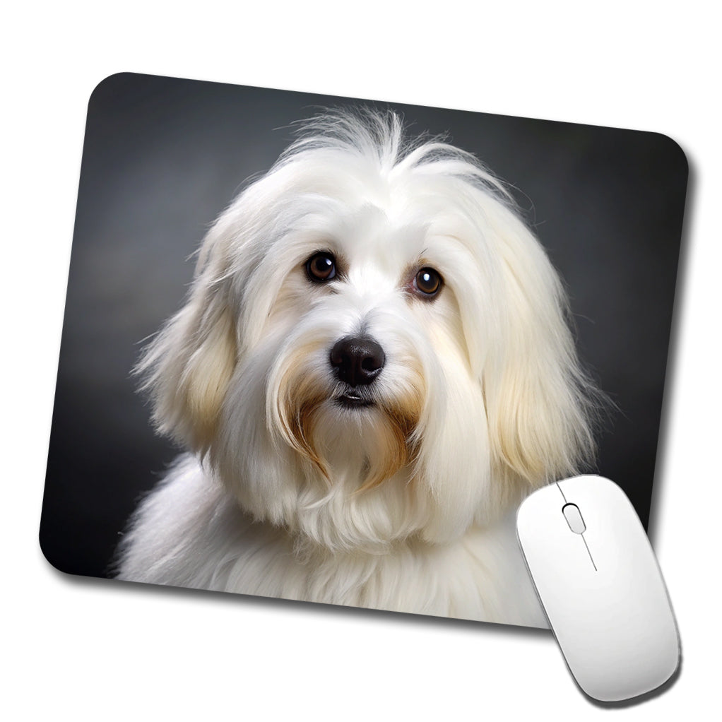 Coton De Tulear Dog Photo Low Profile Mouse Pad Mat