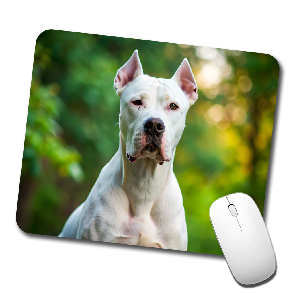 Dogo Argentino Dog Photo Low Profile Mouse Pad Mat