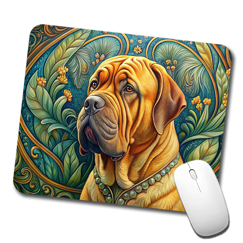 Dogues De Bordeaux Dog Art Nouveau Low Profile Mouse Pad Mat