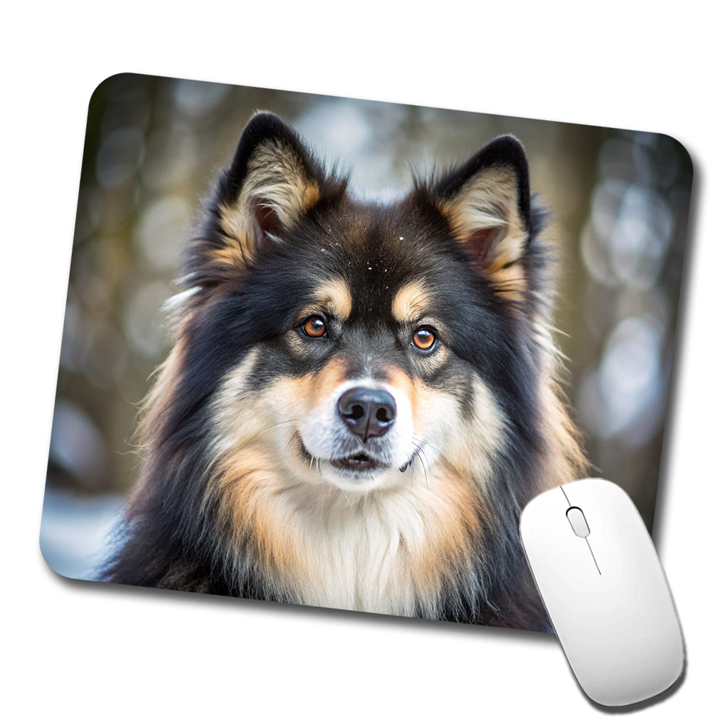 Finnish Lapphund Dog Photo Low Profile Mouse Pad Mat