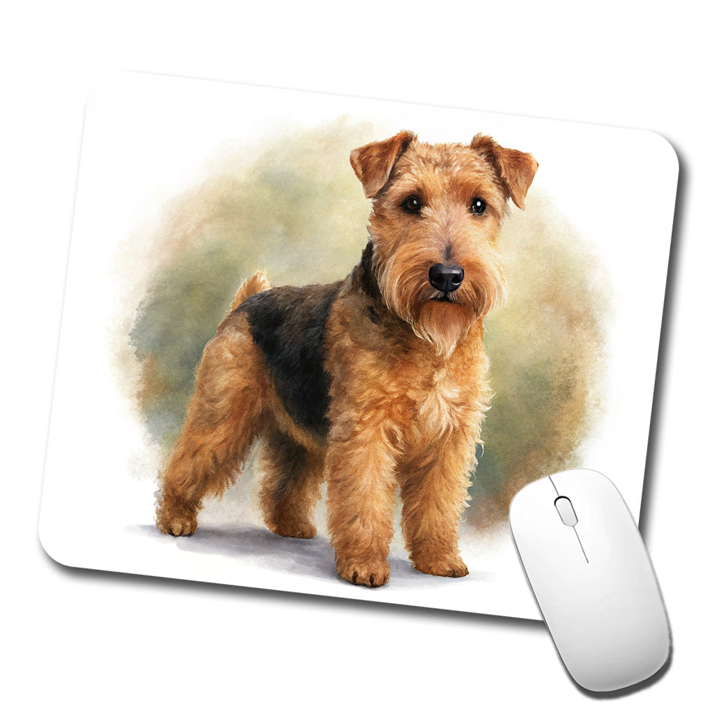 Lakeland Terrier Dog Illustration Low Profile Mouse Pad Mat