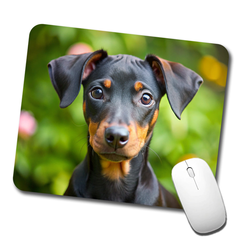 Manchester Terrier Dog Puppy Photo Low Profile Mouse Pad Mat