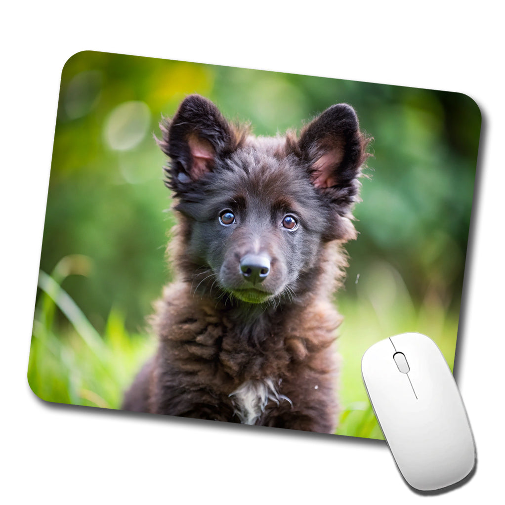Mudi Dog Puppy Photo Low Profile Mouse Pad Mat
