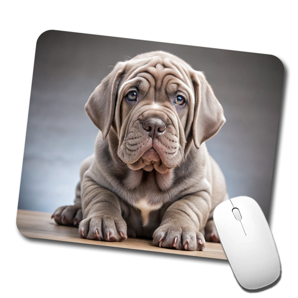 Neapolitan Mastiff Dog Puppy Photo Low Profile Mouse Pad Mat