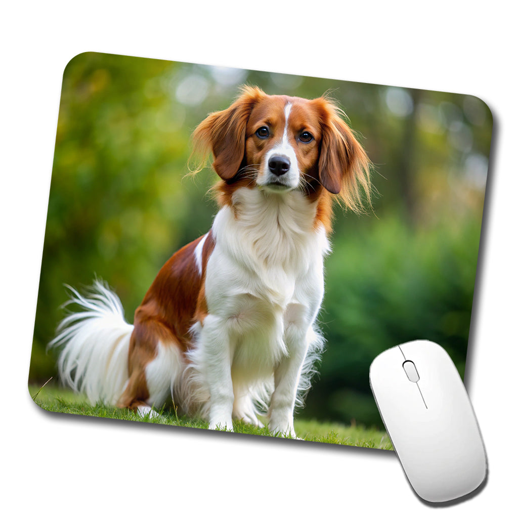 Nederlandse Kooikerhondje Dog Photo Low Profile Mouse Pad Mat