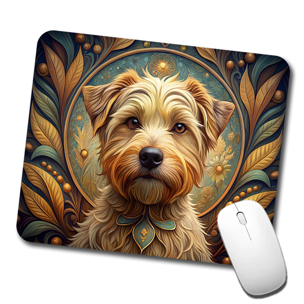 Norfolk Terrier Dog Art Nouveau Low Profile Mouse Pad Mat