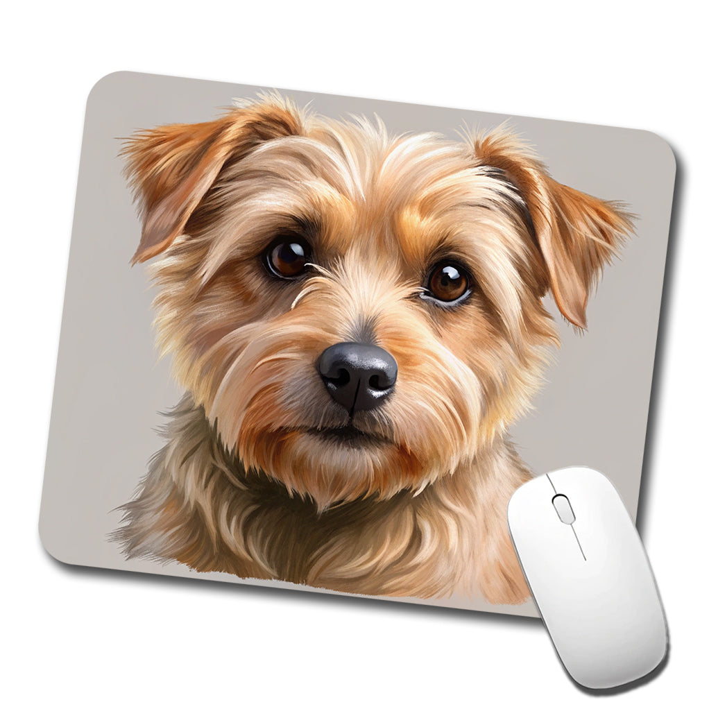 Norfolk Terrier Dog Illustration Low Profile Mouse Pad Mat
