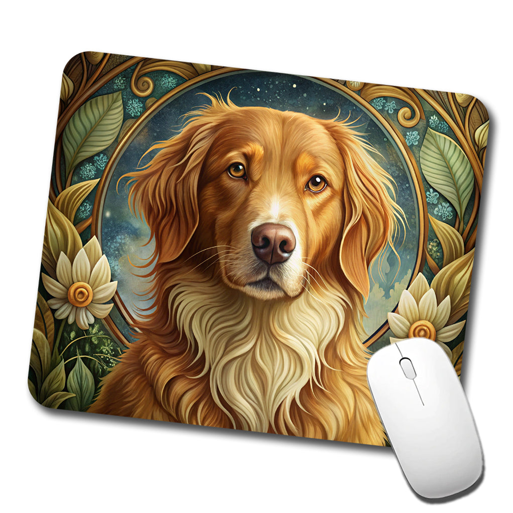 Nova Scotia Duck Tolling Retriever Dog Art Nouveau Low Profile Mouse Pad Mat