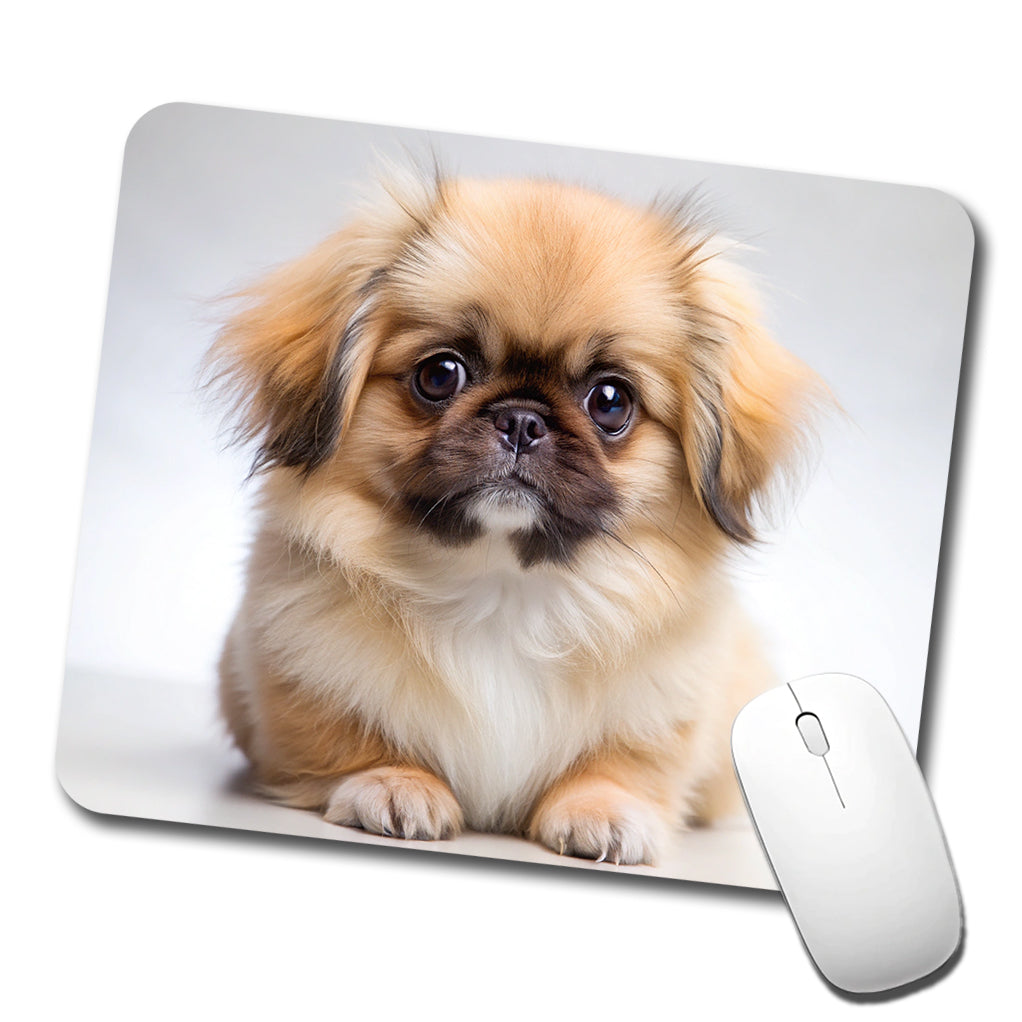 Pekingese Dog Puppy Photo Low Profile Mouse Pad Mat