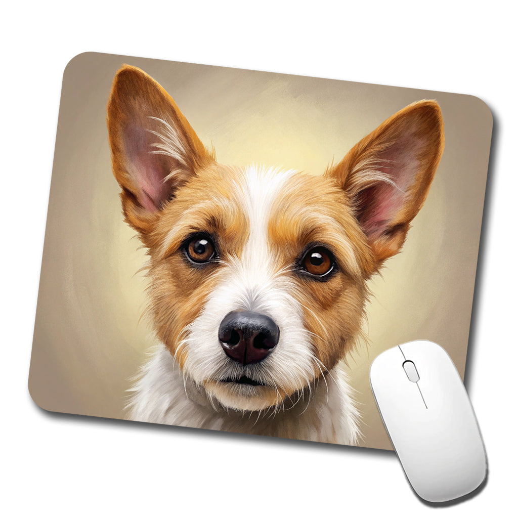 Portuguese Podengo Pequeno Dog Illustration Low Profile Mouse Pad Mat