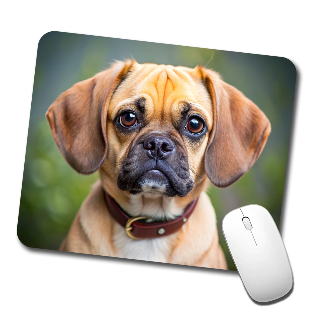 Puggle Dog Photo Low Profile Mouse Pad Mat