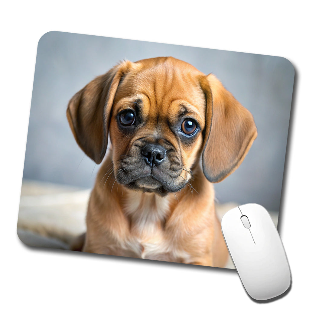 Puggle Dog Puppy Photo Low Profile Mouse Pad Mat