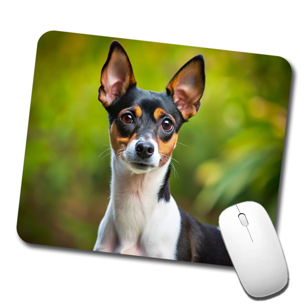 Rat Terrier Dog Photo Low Profile Mouse Pad Mat