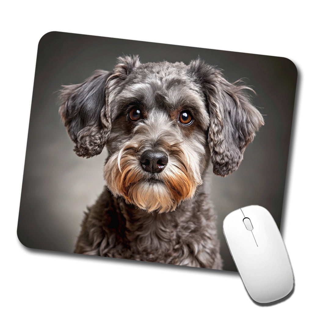 Schnoodle Dog Photo Low Profile Mouse Pad Mat